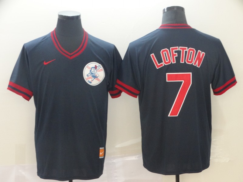 Men's Cleveland Guardians Kenny Lofton #7 Navy Team Jersey